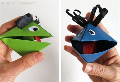 Origami Instructions: A Paper Puppet for kids