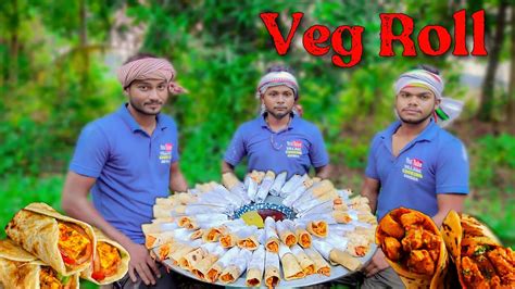 Veg Roll Recipe Hindi Village Cooking Channel Veg Spring Rolls Paneer