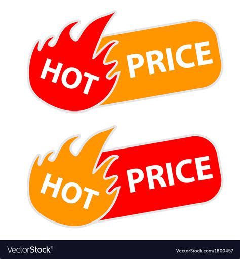 Hot Price Tags Royalty Free Vector Image VectorStock