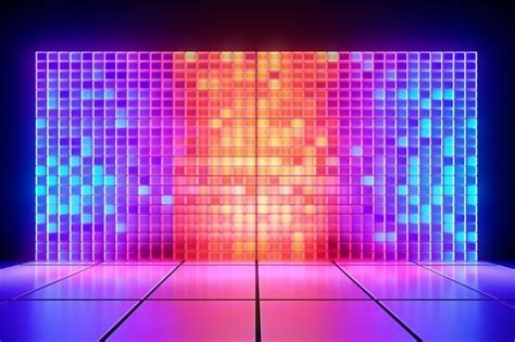 Premium Photo Abstract Led Wall Background