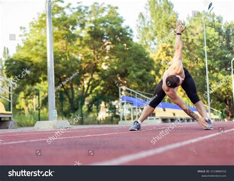 Athletic Man Naked Torso Practicing Stretching Stock Photo Shutterstock