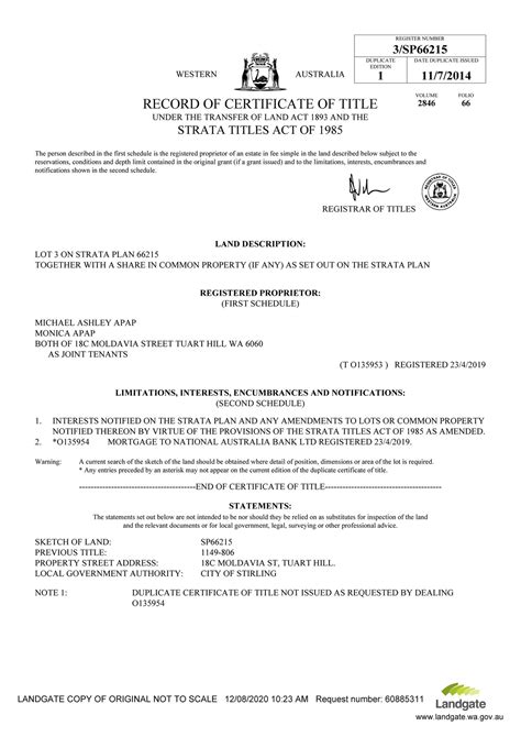 Abel Property Certificate Of Title 2846 66 Page 1 Created With