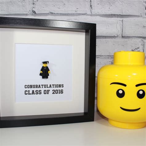 Graduate Framed Custom Lego Minifigure Awes Folksy