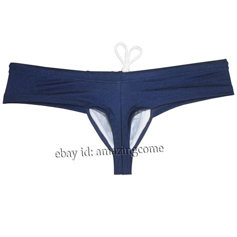 Mens Cheeky Swimwear Skimpy Briefs Brazilian Bikini Surf Board Swim Trunks Solid Ebay