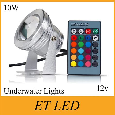 10w 12v RGB LED Underwater Light For Pond Fountain Garden 1000lm CREE