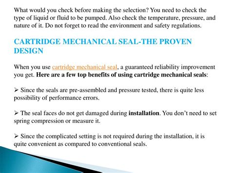 Ppt What Is A Cartridge Mechanical Seal Leak Pack Powerpoint