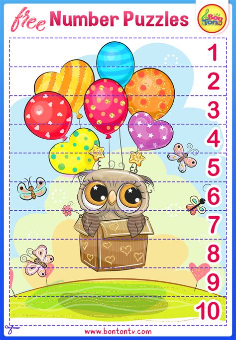 Free Number Puzzles Preschool Printables For Kids Learning Numbers