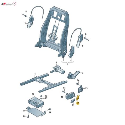 Audi A3 8P A4 B6 B7 A6 4B Verstelknop Voor De Lengte En Of Rugleuning