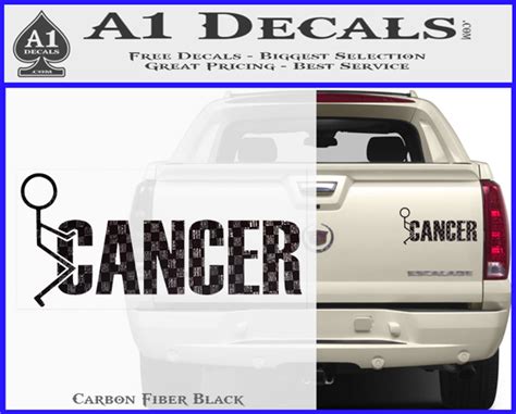 Fuck Cancer STICK Figure Vinyl Decal Sticker A1 Decals
