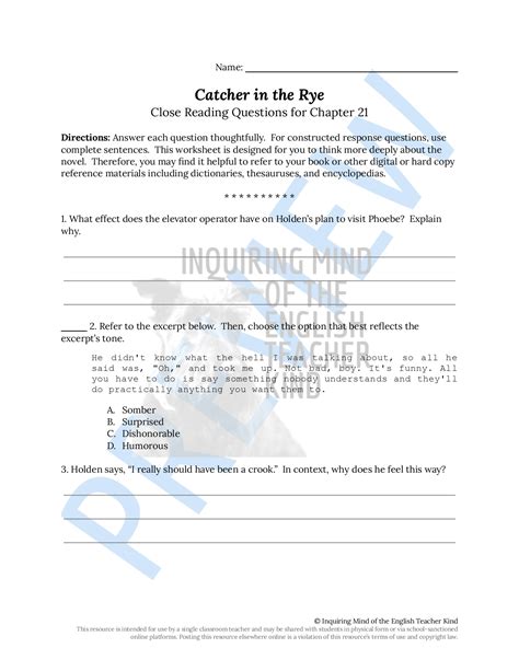 Catcher In The Rye Chapter 21 Summary at Clifford Zak blog