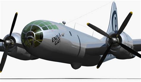 B29 Enola Gay 3D Model 53 Blend Obj Fbx Max Free3D