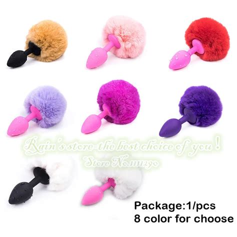Excellent Butt Plug With Faux Rabbit Tail Anal Plug Silicone Toys Chastity Sex Toys Products