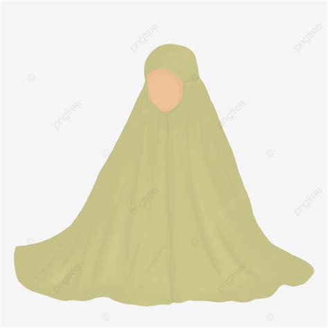 Mukena Green Mukena Muslim Prayer Png Transparent Clipart Image And