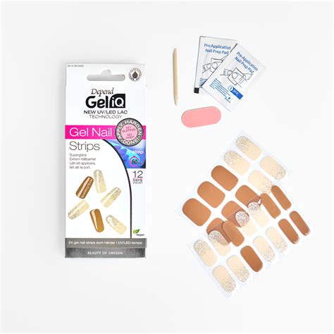 Gel Iq Gel Nail Strips Sparkling Nude Depend Cosmetic
