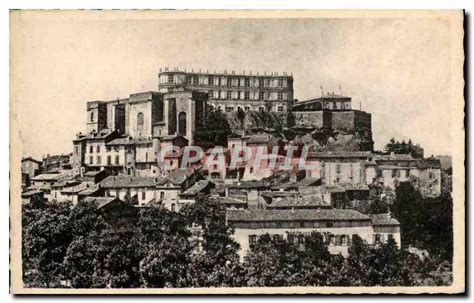 Carte Postale Ancienne Grignan vue d Ensemble du Château Manuskript