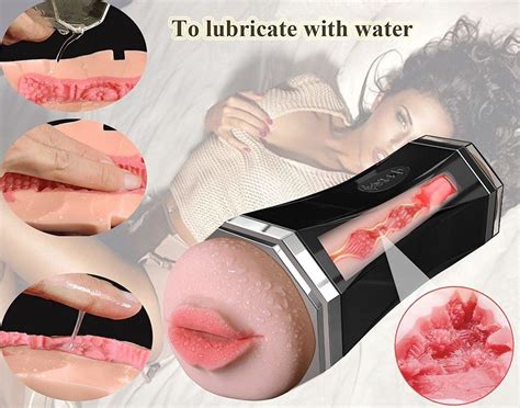 USB Rechargeable D Realistic Vagina And Mouth Masturbator Male Masturbator Cup