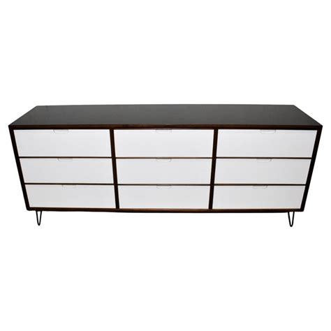 Black And White Mid Century Modern Chest Of Drawers For Sale At 1stdibs