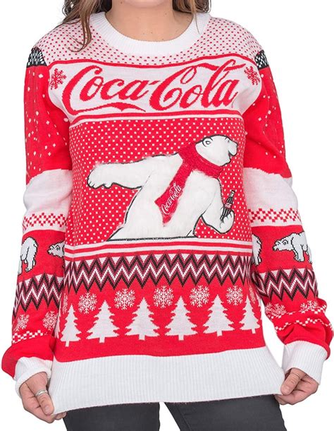 Coca Cola Polar Bear Coke And Trees Ugly Christmas Sweater Best Ugly