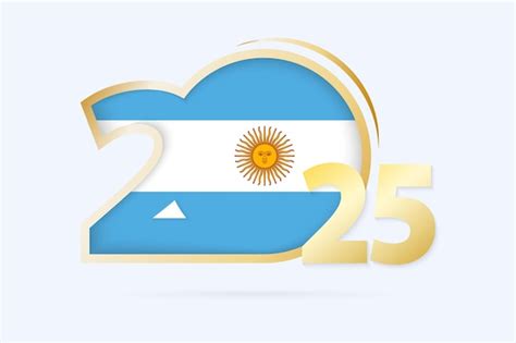 Premium Vector | Year 2025 with Argentina Flag pattern