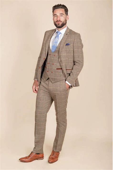 Ted Tan Tweed Check 3 Piece Suit Tom Murphy S Formal And Menswear