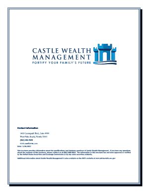 Fillable Online Form ADV Castle Wealth Management Fax Email Print