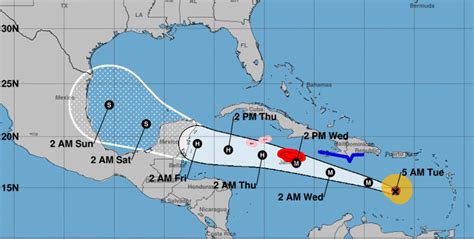 El Huracán Beryl Escala A La Categoría 5 En El Este Del Mar Caribe