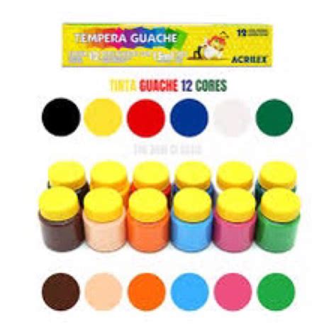 Tinta Guache 12 Cores