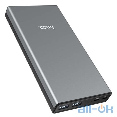 Зовнішній акумулятор (Power Bank) Hoco B39 30000mAh, Gray (Q/HKKJ 009 ...