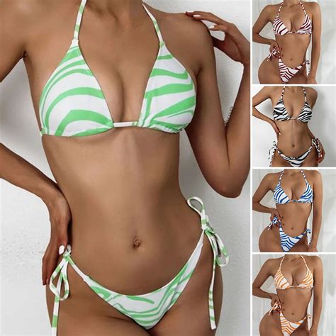 Cheers Us Women S Piece Swimsuit Sexy Swimwear Halter String Bikini Sets Walmart