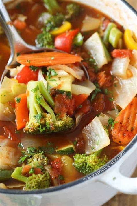 Weight Loss Vegetable Soup With Amazing Flavor Spend With Pennies