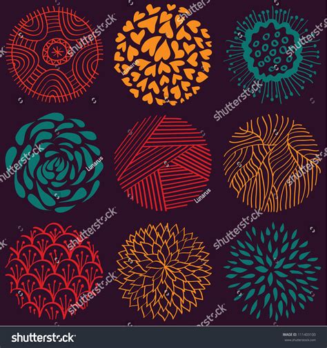 Seamless Circle Pattern Stock Vector Royalty Free 111403100