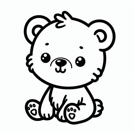 Coloriage Ourson Très Mignon Télécharger Et Imprimer Gratuit Sur