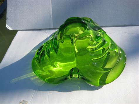 Chalet Lime Green Art Glass Bowl Collectors Weekly