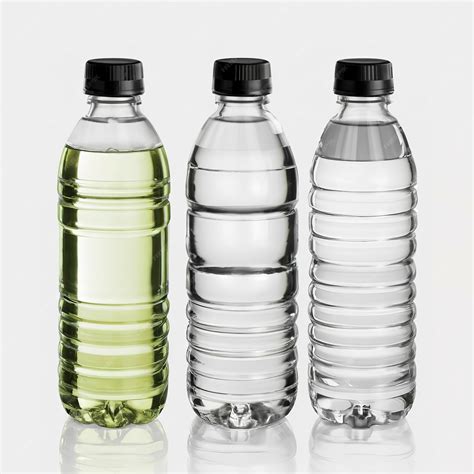 Premium Photo | Three water bottles isolated on white with clipping path