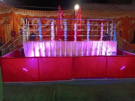 Electric Multicolor Rectangular Revolving Wedding Stage At Rs 85000