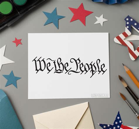 WE THE PEOPLE STENCIL | LAZY STENCILS