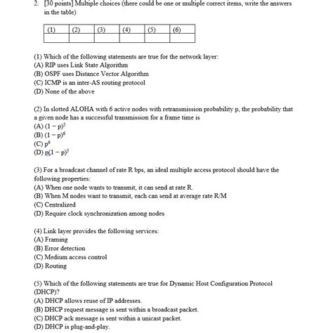 Solved 2 [30 Points] Multiple Choices There Could Be One