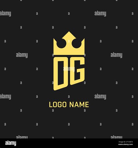 Monogram OG Logo Shield Crown Shape Elegant And Luxury Initial Logo