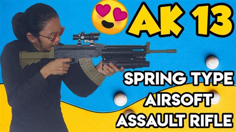 Fusil d'assaut Airsoft à ressort AK 13 (REVUE par UNBOXING SIMULATOR ...