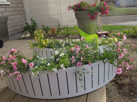 *Fröken Björk*: Plantering i blomlådor