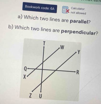 Solved Lark Each Bookwork Code 6A Calculator Not Allowed A Which Two