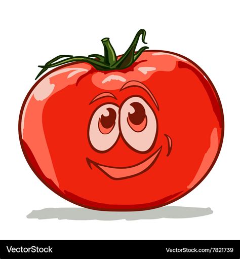 Cartoon Tomato Royalty Free Vector Image Vectorstock