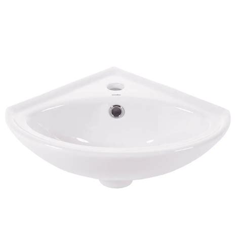 Мини-раковина угловая 44 16.5 40.5 см, цвет белый, надежный купить на ...