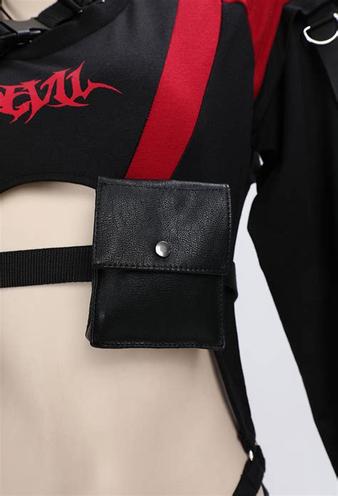 Sexy Biker Style Lingerie Set Gothic Lingerie Outfit Gothic Dark Style Lingerie In Stock