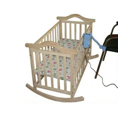 No Radiation Electric Rocking Baby Cradle, Baby Swing Pine Cribs, No ...