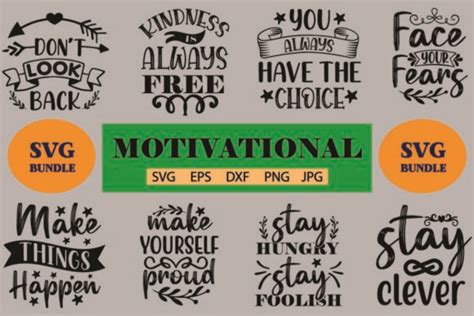 Motivational Quotes Svg Bundle Bundle · Creative Fabrica