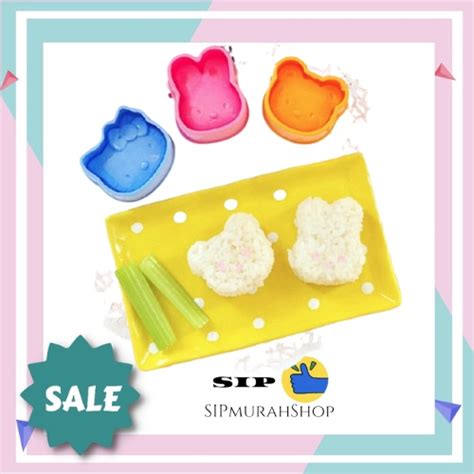 Jual Cetakan Nasi Bola Bento 3 In 1 Rice Mold Cetakan Nasi Dengan 3