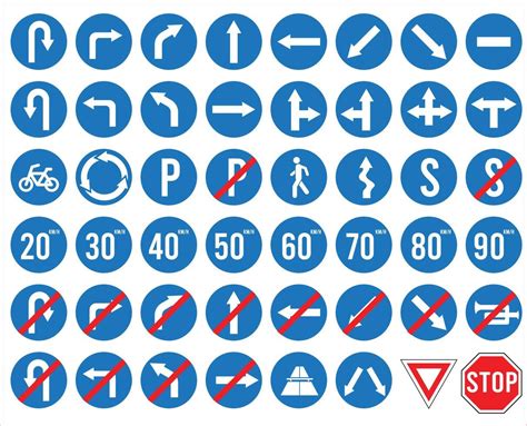 Blue Road Sign Vector Art, Icons, and Graphics for Free Download