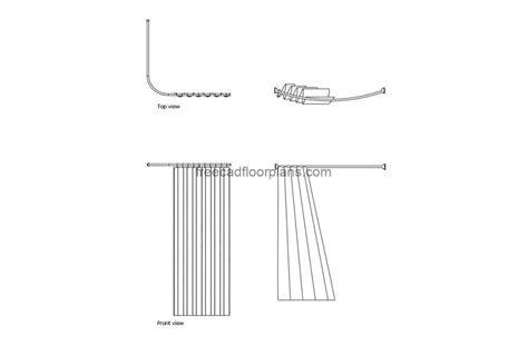 Curved Shower Curtain Rod Free Cad Drawings