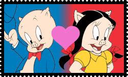 Porky Pig X Petunia Pig Stamp by MangaAnimeChampion on DeviantArt